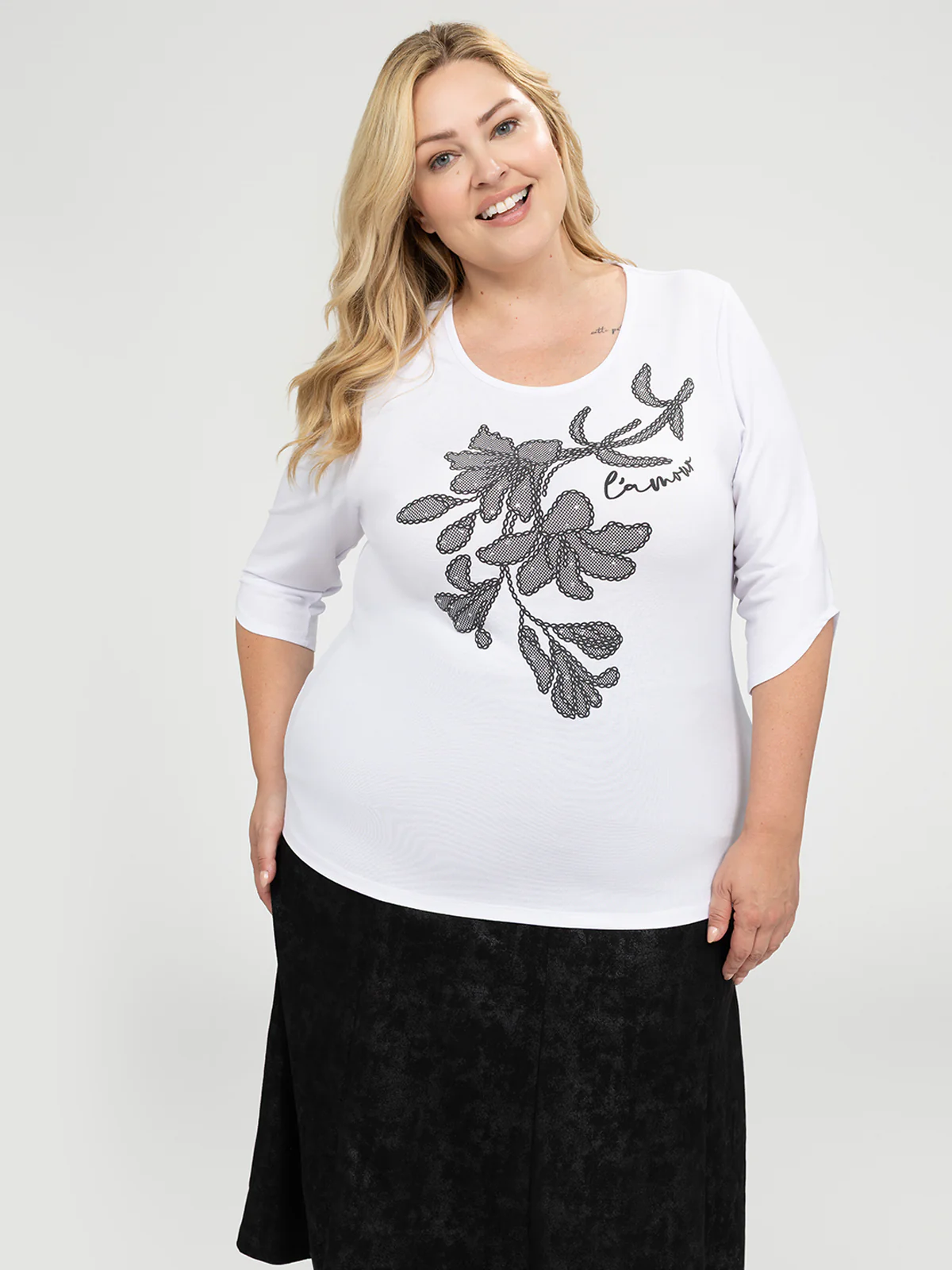 T-shirt à manches 3/4