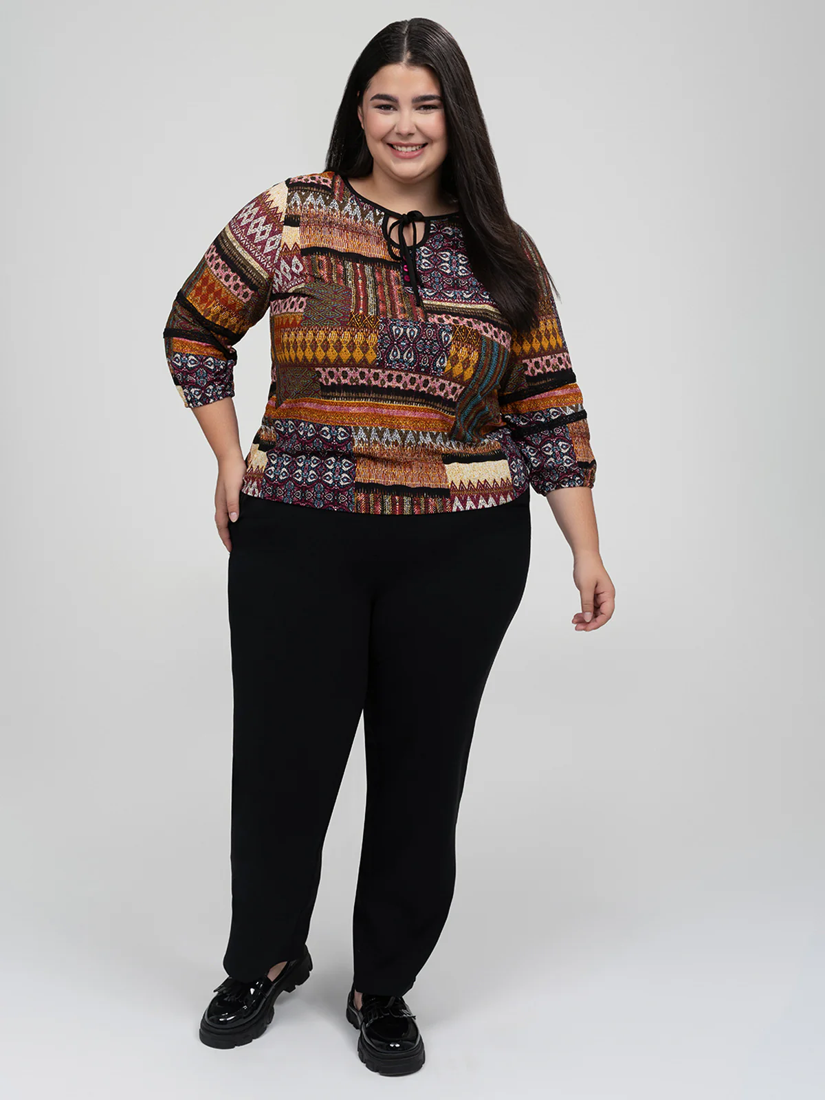 T-shirt ajusté à manches 3/4 - Image 2