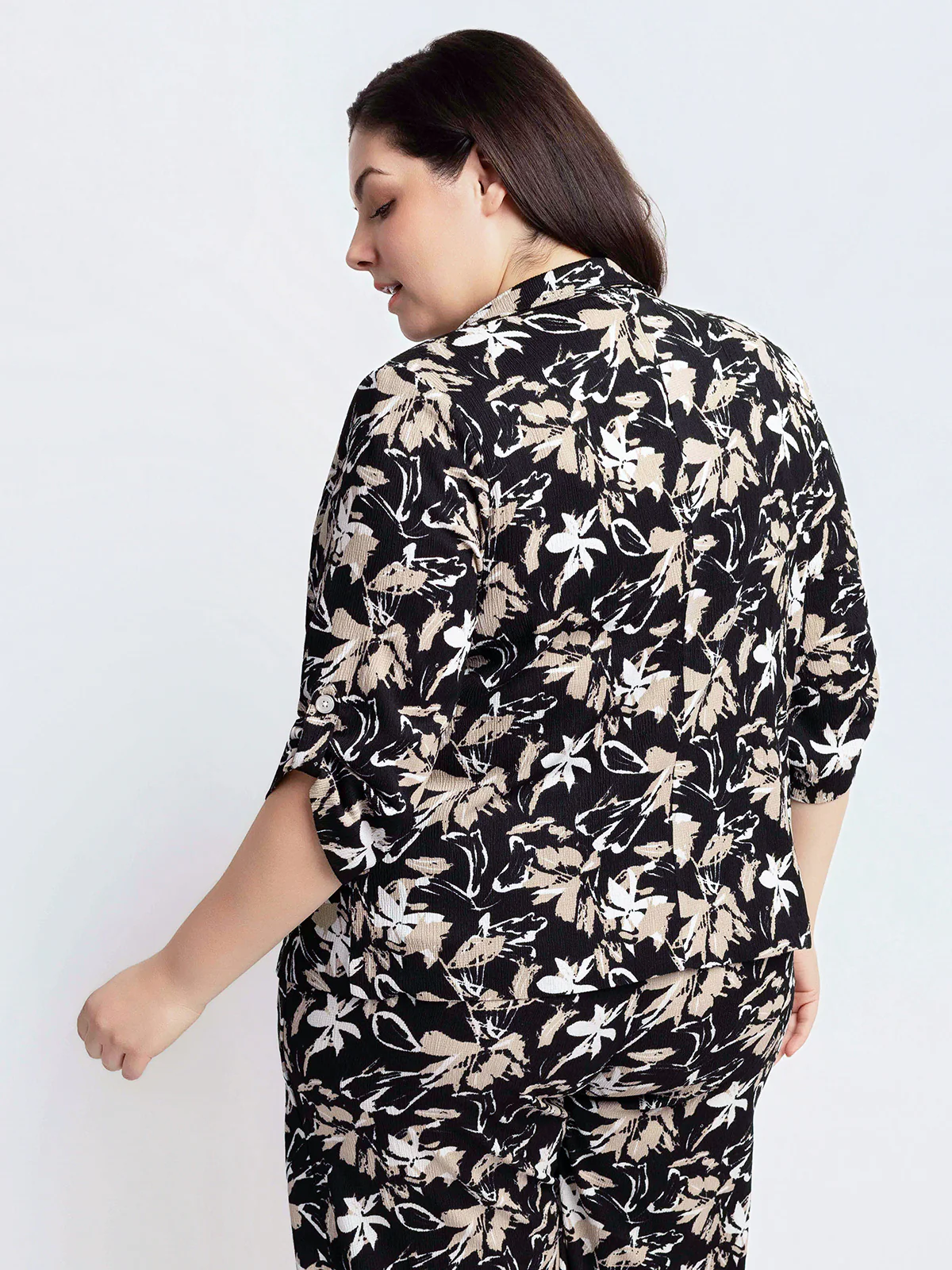 Veste écourtée à manches 3/4 en tricot - Image 3