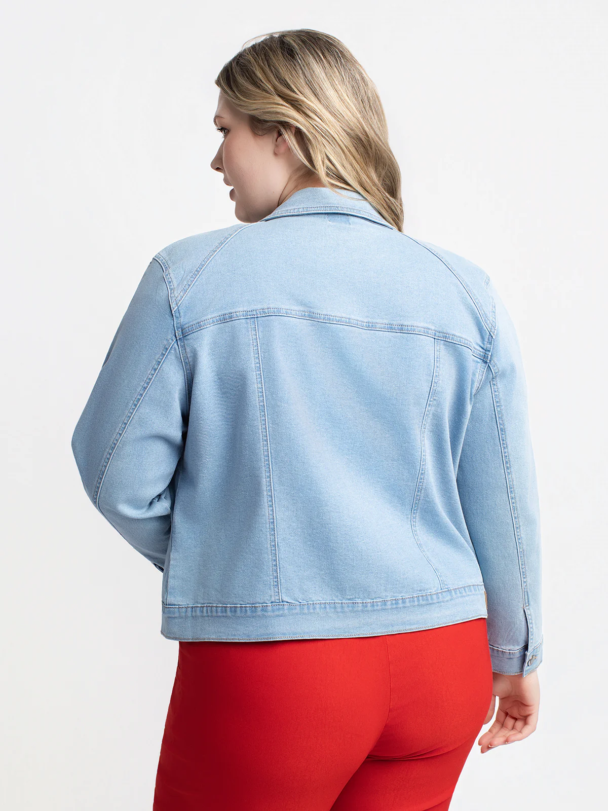 Veste en denim ajustée à manches longues - Image 3