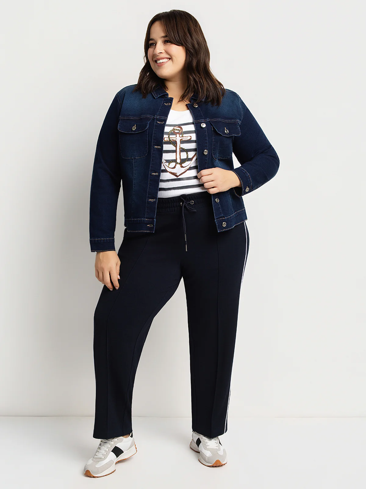 Veste en denim ajustée à manches longues - Image 6