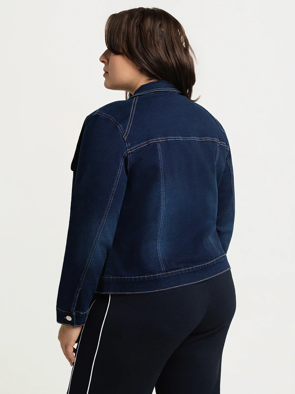 Veste en denim ajustée à manches longues - Image 7