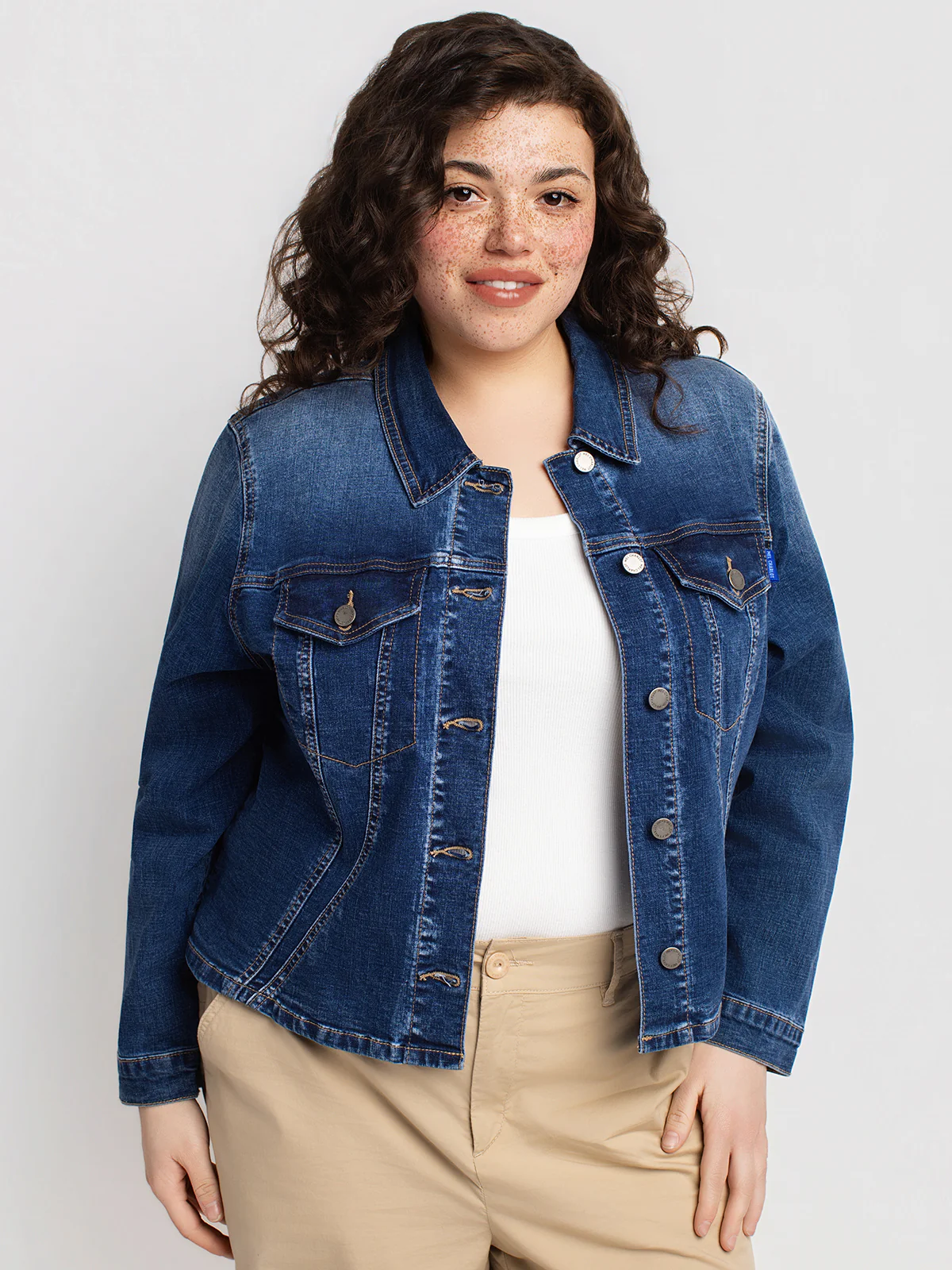 Veste en denim ajustée à manches longues - Image 3